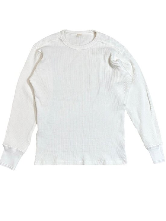 Buck Mason Other - Buck Mason Men's Toughknit Thermal Long Sleeve Heavyweight Crew Shirt in White